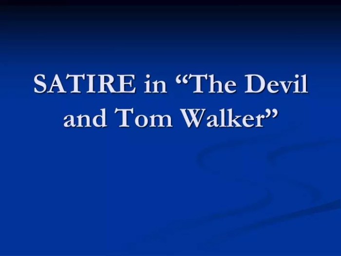 Satire in the devil and tom walker