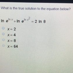 Solution true equation below