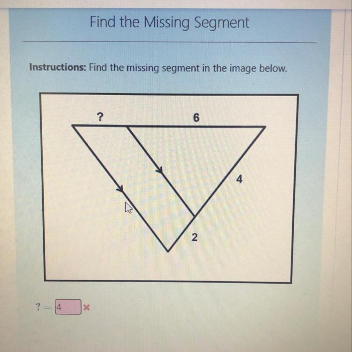 Geometry assignment find the missing length indicated answers